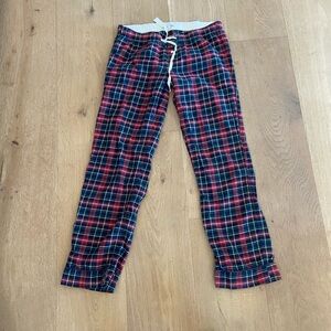 J. Crew Red, Navy & Green Plaid Flannel Pants